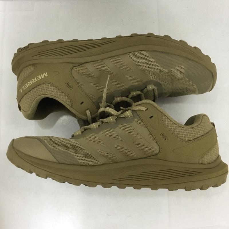 メレル MERRELL スニーカー スニーカー J005045 NOVA 3 TACTICAL トレッキング アウトドアシューズ 30cm 30.0cm ロゴ、文字 ベージュ / ベージュ / メンズ USED 古着 中古 10134546
