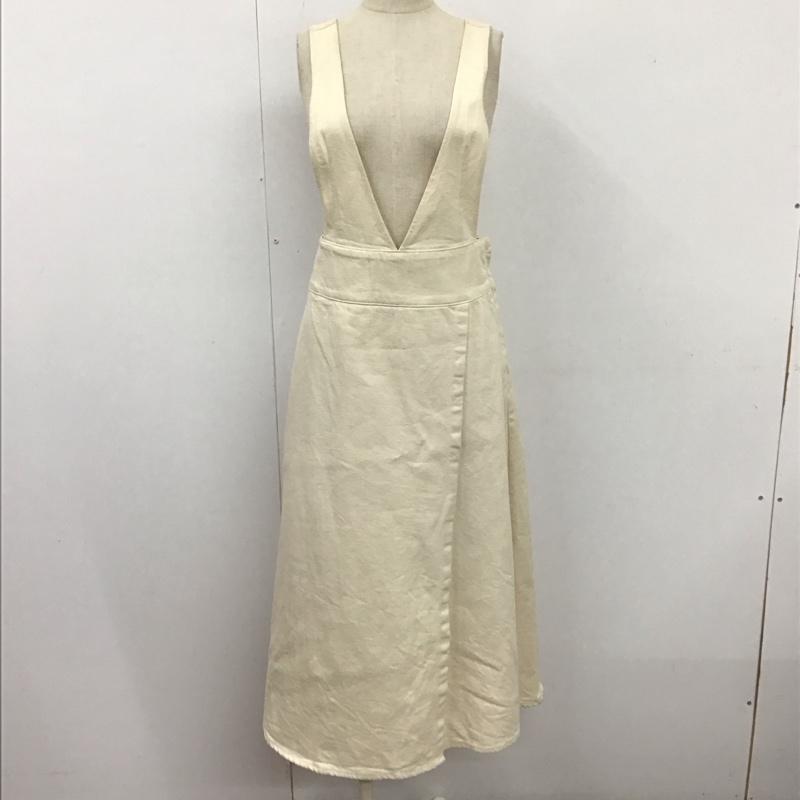ザラ ZARA ジャンパースカート ジャンパースカート XS 無地 アイボリー / アイボリー / レディース USED 古着 中古 10108110