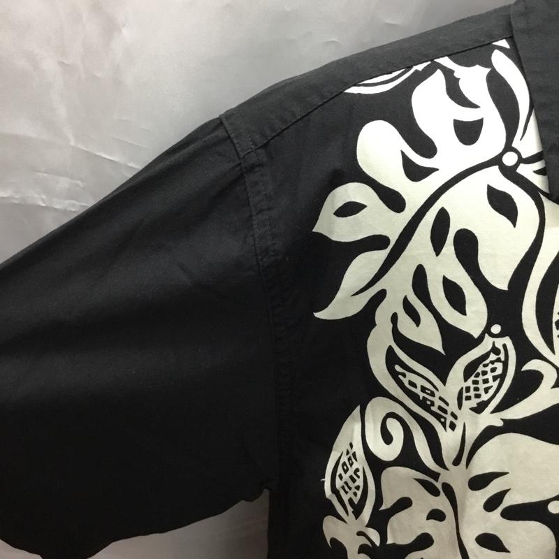 古着 USED シャツ、ブラウス 半袖 半袖シャツ カラーシャツ 半袖カットソー アロハシャツ S 花柄 X プリント 白 / ホワイト / X 黒 / ブラック /  メンズ USED 古着 中古 10108701