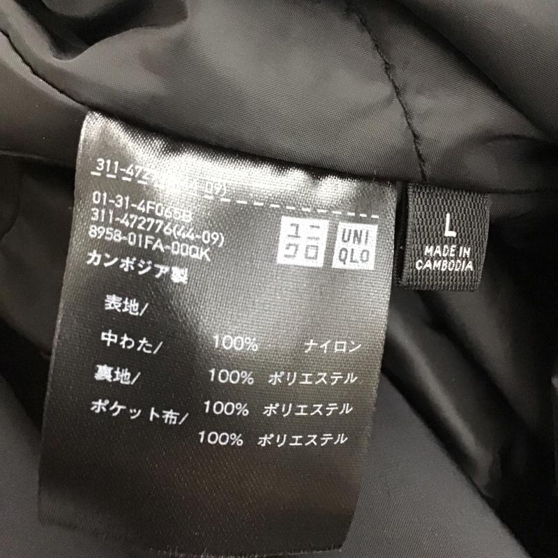 ユニクロ UNIQLO ジャケット、上着 ジャケット、ブレザー 311-472776 24aw フーデッドコート ロングジップアップジャケット L 無地 黒 / ブラック / メンズ USED 古着 中古 10137640