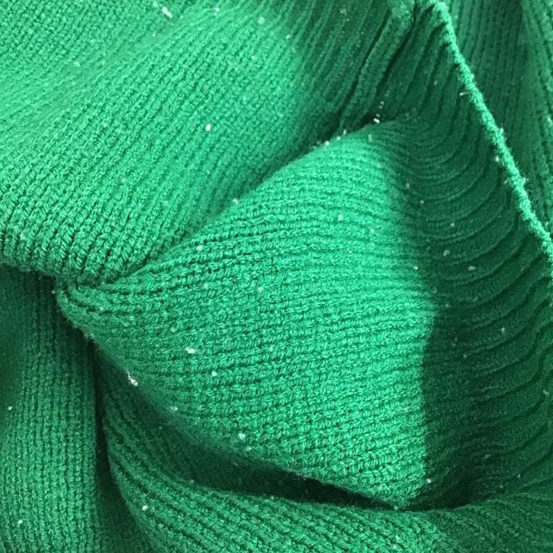 ジェーシーペニー JCPENNEY ニット、セーター 長袖 長袖ニットカットソー クルーネック セーター 80s L プリント 緑 / グリーン / メンズ USED 古着 中古 10144778