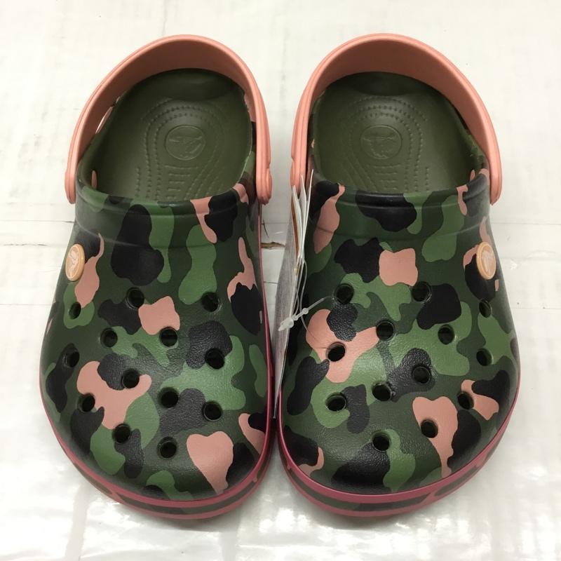 クロックス crocs シューズ シューズ 205532 crocband multi graphic clog 20cm キッズ サンダル 20.0cm カモフラージュ柄・迷彩 マルチカラー / マルチカラー / ガールズ USED 古着 中古 10110663