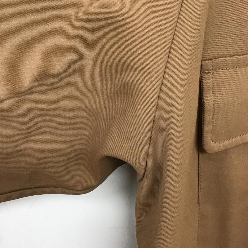 ユナイテッドアローズグリーンレーベルリラクシング UNITED ARROWS green label relaxing シャツ、ブラウス 長袖 長袖シャツ 無地シャツ ノーカラーシャツ L 無地 茶 / ブラウン / メンズ USED 古着 中古 10139005