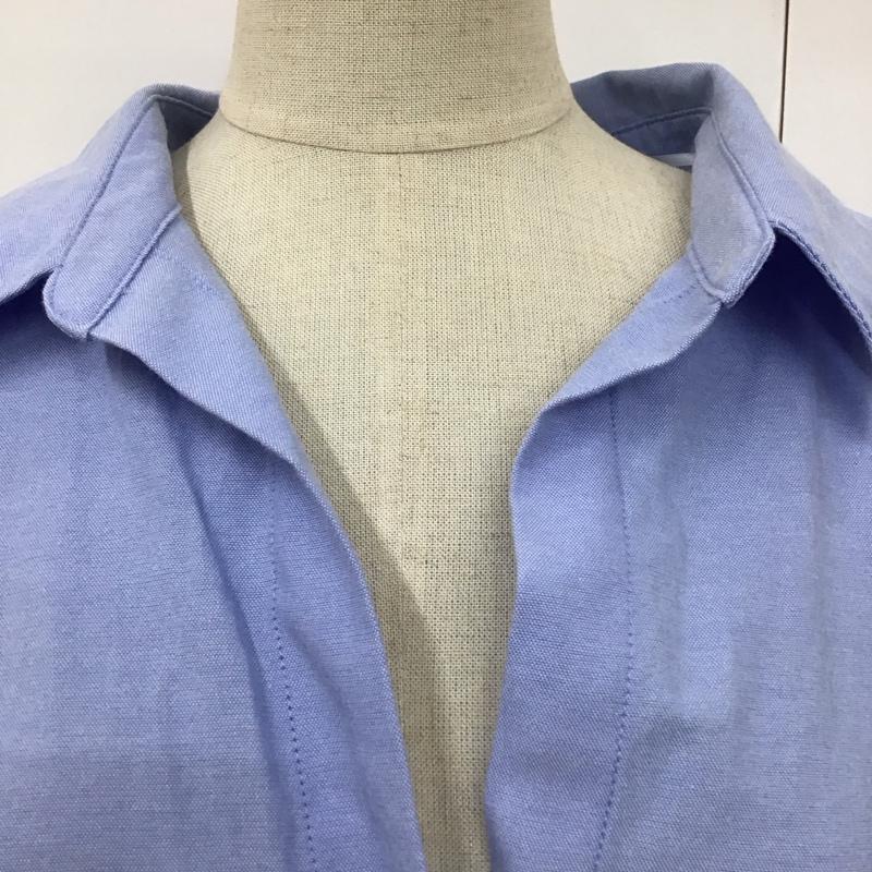 ザラ ZARA シャツ、ブラウス 長袖 長袖シャツ カラーシャツ 長袖カットソー L 無地 水色 / ライトブルー / レディース USED 古着 中古 10116417