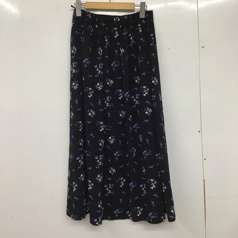 ロペピクニック ROPE PICNIC スカート ロングスカート ロングスカート フレアスカート 花柄プリント 40 プリント 紺 / ネイビー / レディース USED 古着 中古 10135566