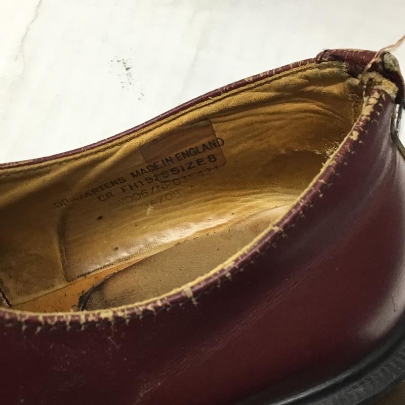 ドクターマーチン Dr.Martens 革靴 革靴 AW006 3ホール FH1925 イングランド製 8 無地 ボルドー / ボルドー / メンズ USED 古着 中古 10120724