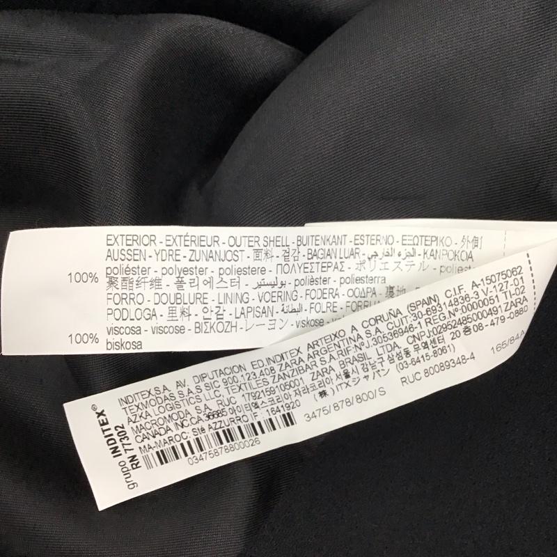 ザラ ZARA ベスト ベスト ロングベスト サイドスリット 前開き S 無地 黒 / ブラック / レディース USED 古着 中古 10117981