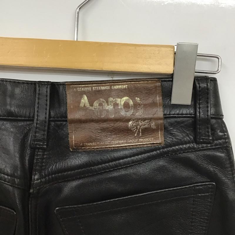 エアロレザー Aero Leather パンツ ワークパンツ、ペインターパンツ レザーパンツ スリムパンツ 29インチ 無地 黒 / ブラック /  メンズ USED 古着 中古 10126185