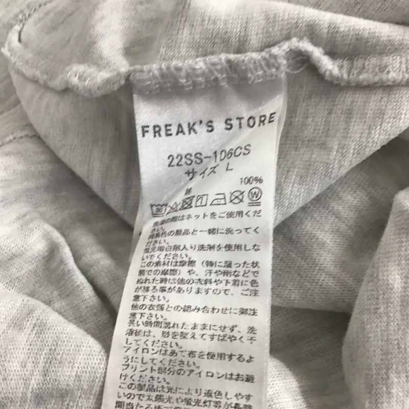 フリークスストア FREAK S STORE Tシャツ 半袖 半袖カットソー プリントTシャツ クルーネックカットソー L プリント 灰 / グレー / メンズ USED 古着 中古 10145359