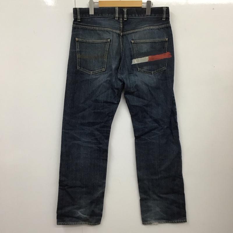 トミー TOMMY パンツ デニム、ジーンズ 214-711532-050 ストレートパンツ L 無地 青 / ブルー /  メンズ USED 古着 中古 10122163