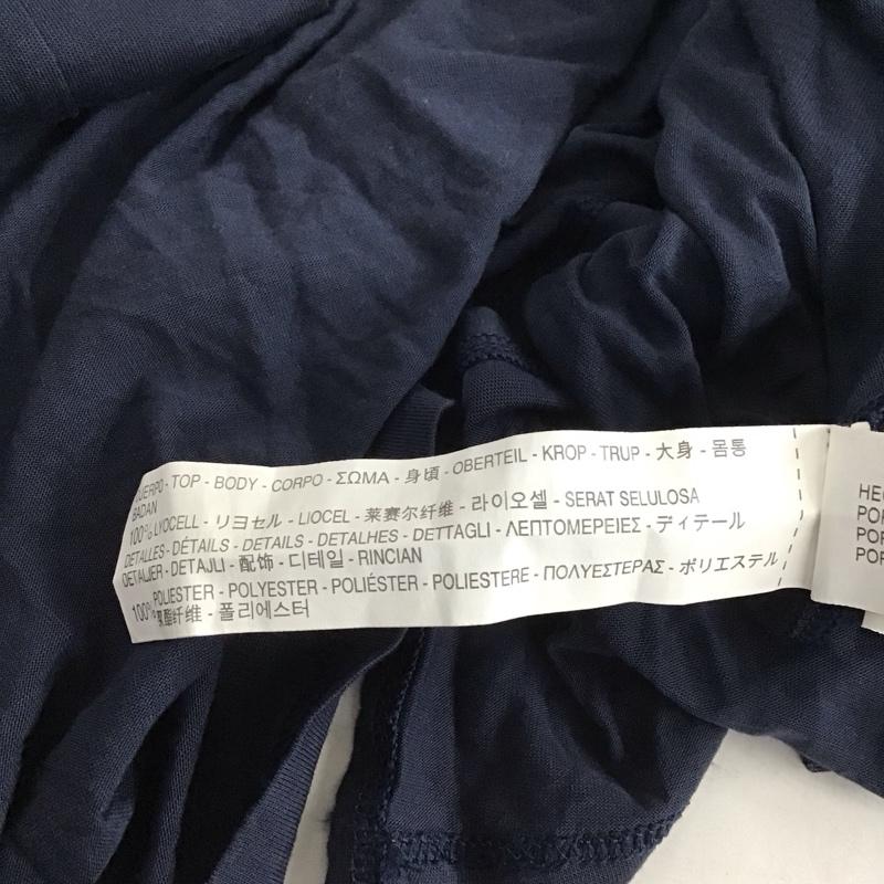 ザラ ZARA カーディガン 半袖 半袖カーディガン 前開き 薄手 M 無地 紺 / ネイビー / レディース USED 古着 中古 10128745