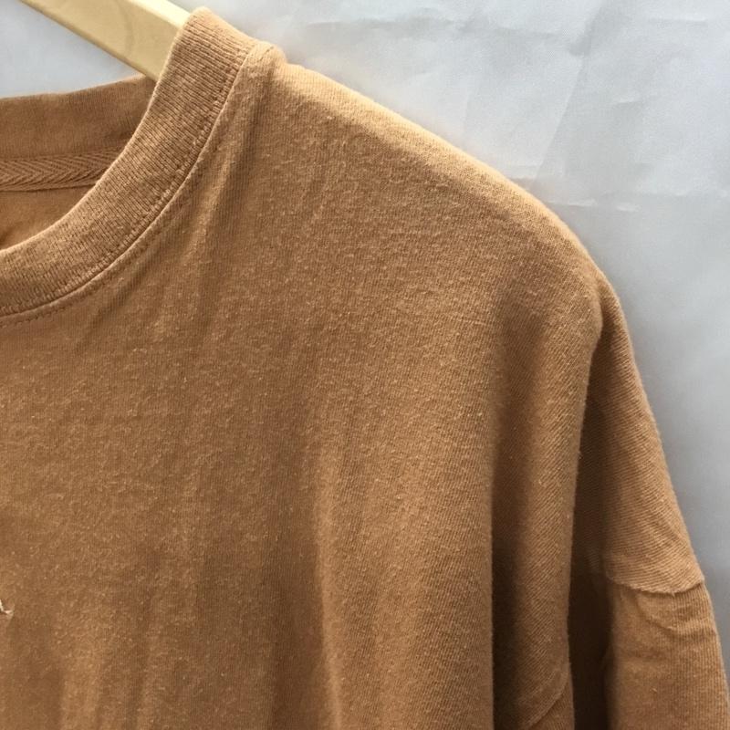 カンゴール KANGOL Tシャツ 半袖 9282-1932 半袖カットソー プリントTシャツ クルーネックカットソー M ロゴ、文字 茶 / ブラウン / レディース USED 古着 中古 10113297