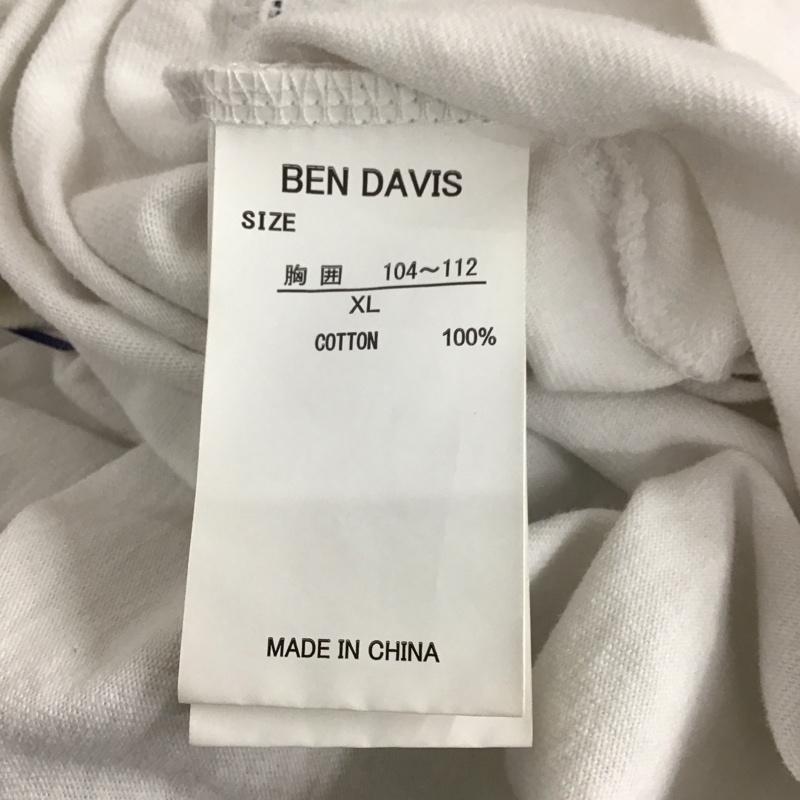 ベンデイビス BEN DAVIS Tシャツ 半袖 C-2580005 グラフィックTシャツ BARBERSHOPEMBROIDERYBIGTEE プリントTシャツ XL プリント 白 / ホワイト / メンズ USED 古着 中古 10110736
