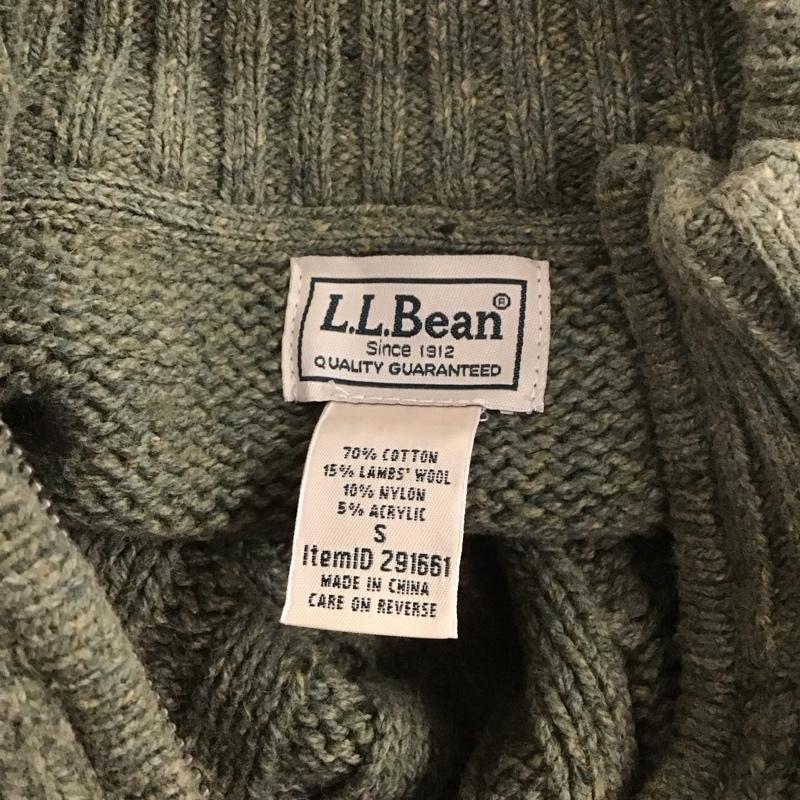 エルエルビーン L.L.Bean ニット、セーター 長袖 長袖ニットカットソー ジップアップネックカットソー セーター S 緑 / グリーン / メンズ USED 古着 中古 10111271