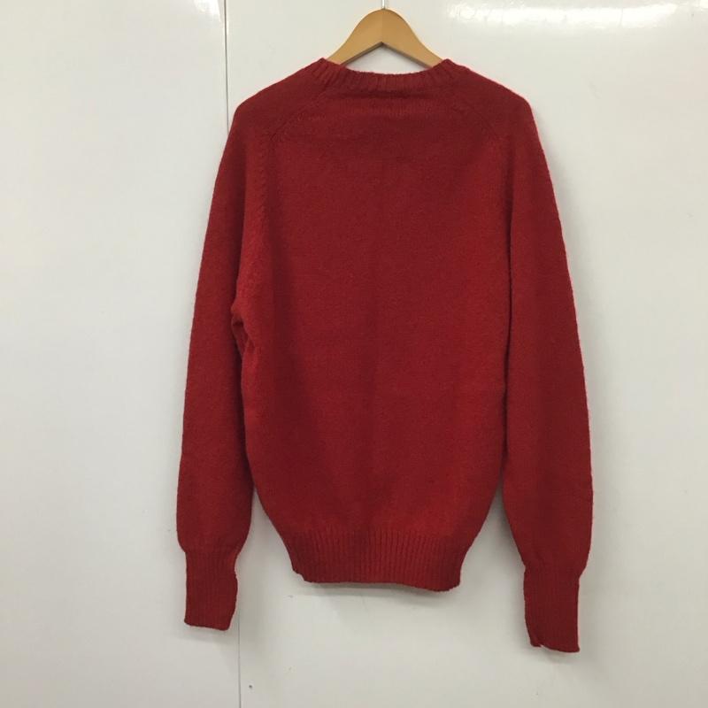 ペンドルトン PENDLETON ニット、セーター 長袖 長袖ニットカットソー クルーネック セーター 70s L 無地 赤 / レッド / メンズ USED 古着 中古 10130896