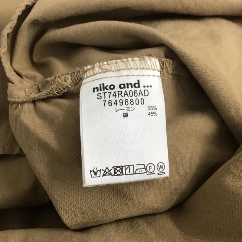 ニコアンド niko and... シャツ、ブラウス 長袖 M 無地 茶 / ブラウン / レディース USED 古着 中古 10139772