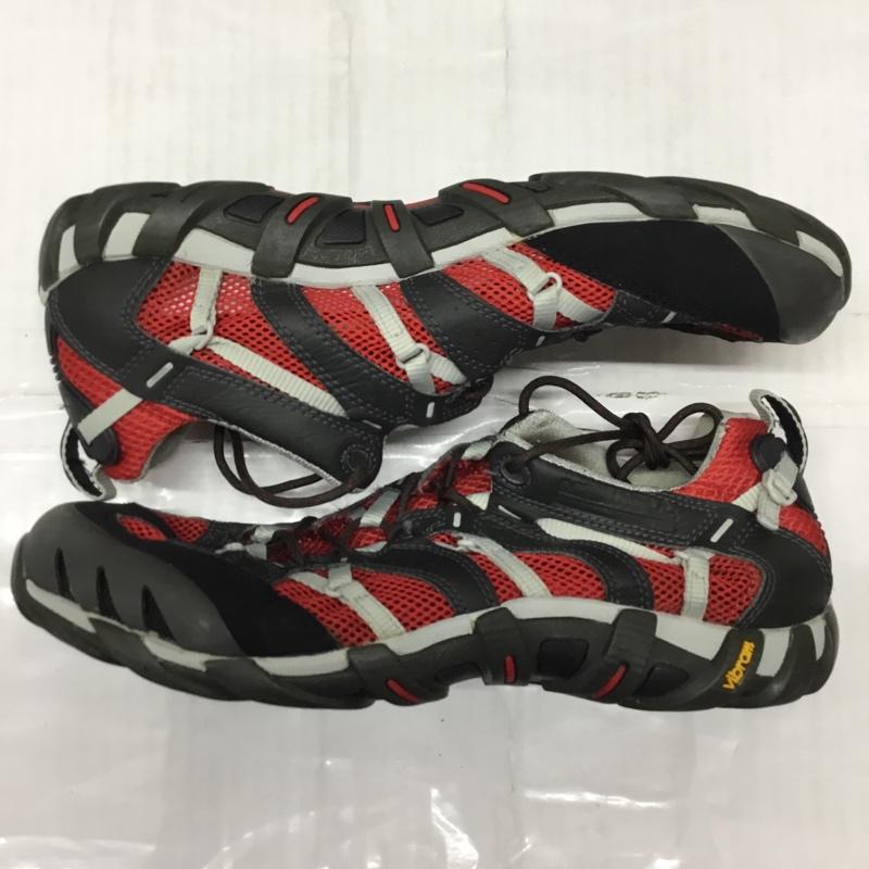 メレル MERRELL アウトドアシューズ アウトドアシューズ 876753 トレッキングシューズ US9.5 US:9.5 ワンポイント 黒 / ブラック / X 赤 / レッド / X 灰 / グレー / メンズ USED 古着 中古 10121488
