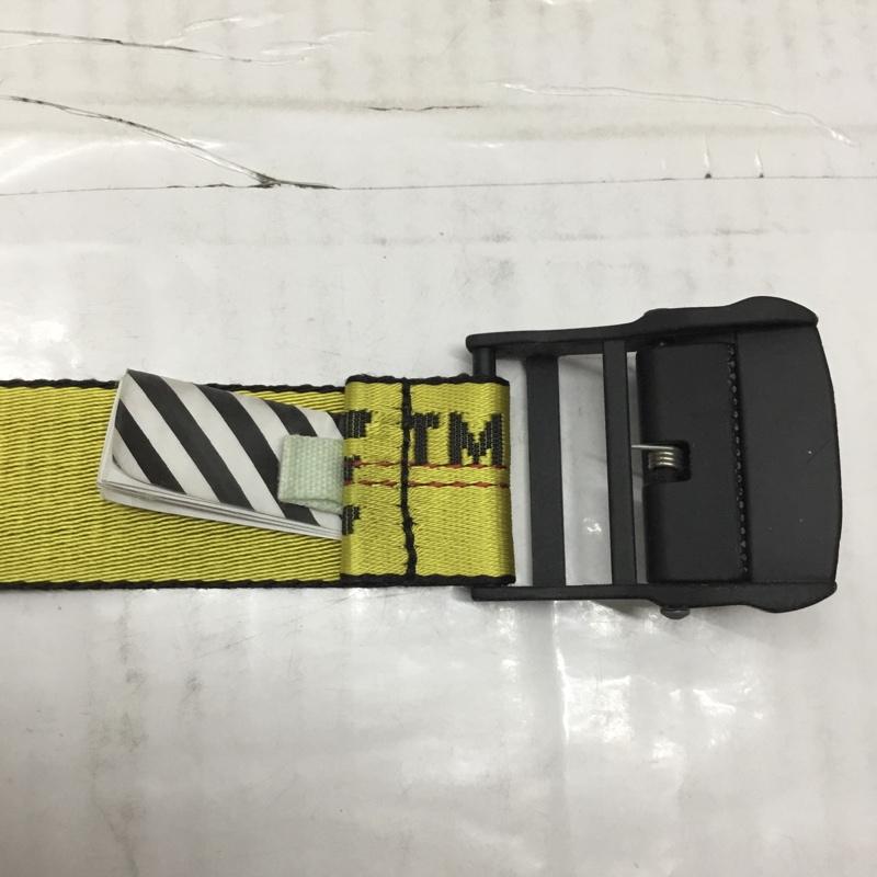 オフホワイト Off-White ベルト・バックル ベルト INDUSTRIAL BELT インダストリアルベルト ロゴ、文字 黄 / イエロー / X 黒 / ブラック / メンズ USED 古着 中古 10109865