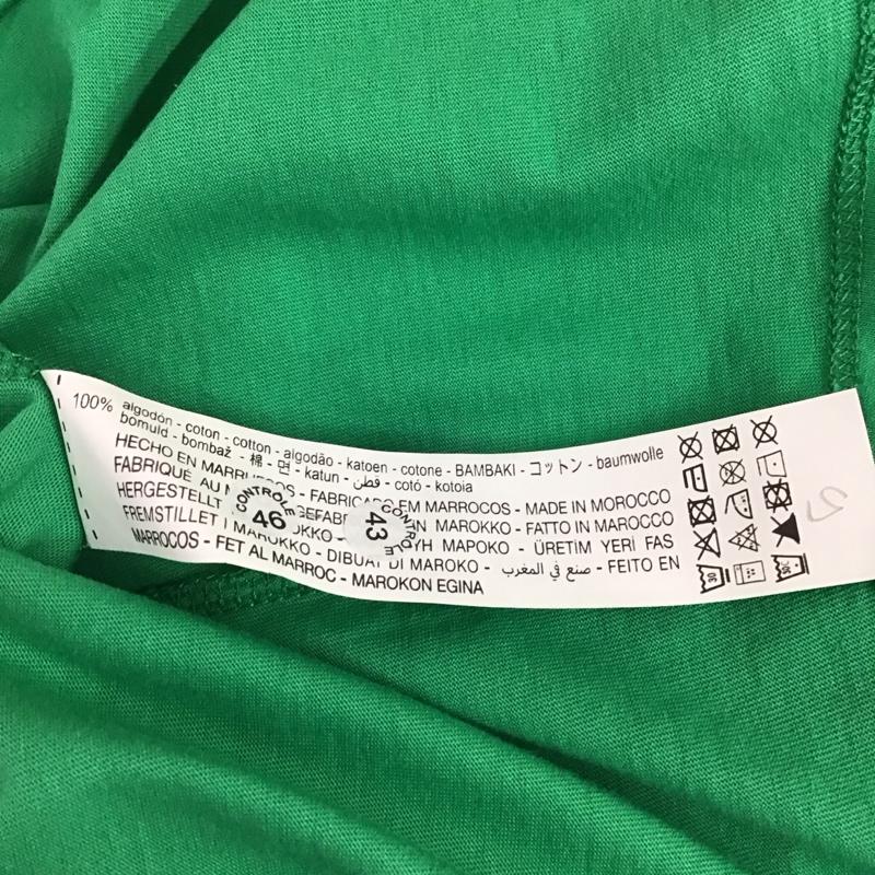 ザラ ZARA カットソー 半袖 5644 002 500 フリル袖 Vネック L 無地 緑 / グリーン / レディース USED 古着 中古 10119381