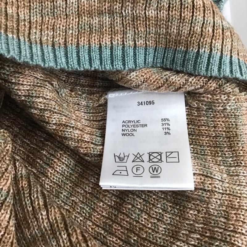 ダブルクローゼット w closet カットソー 長袖 341095 カットアウトハイネックプルオーバー 無地 茶 / ブラウン / X 水色 / ライトブルー /  レディース USED 古着 中古 10108314