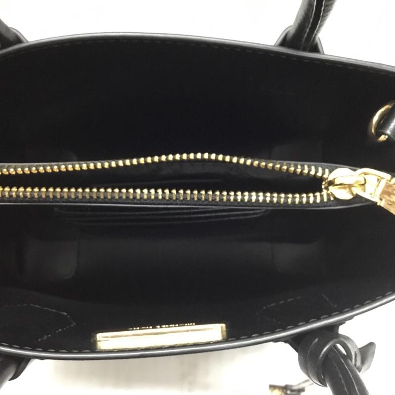 マイケルコース MICHAEL KORS ハンドバッグ ハンドバッグ 30S0GM9M6L 2WAY ショルダーバッグ ロゴ、文字 黒 / ブラック / X 金 / ゴールド / レディース USED 古着 中古 10107879