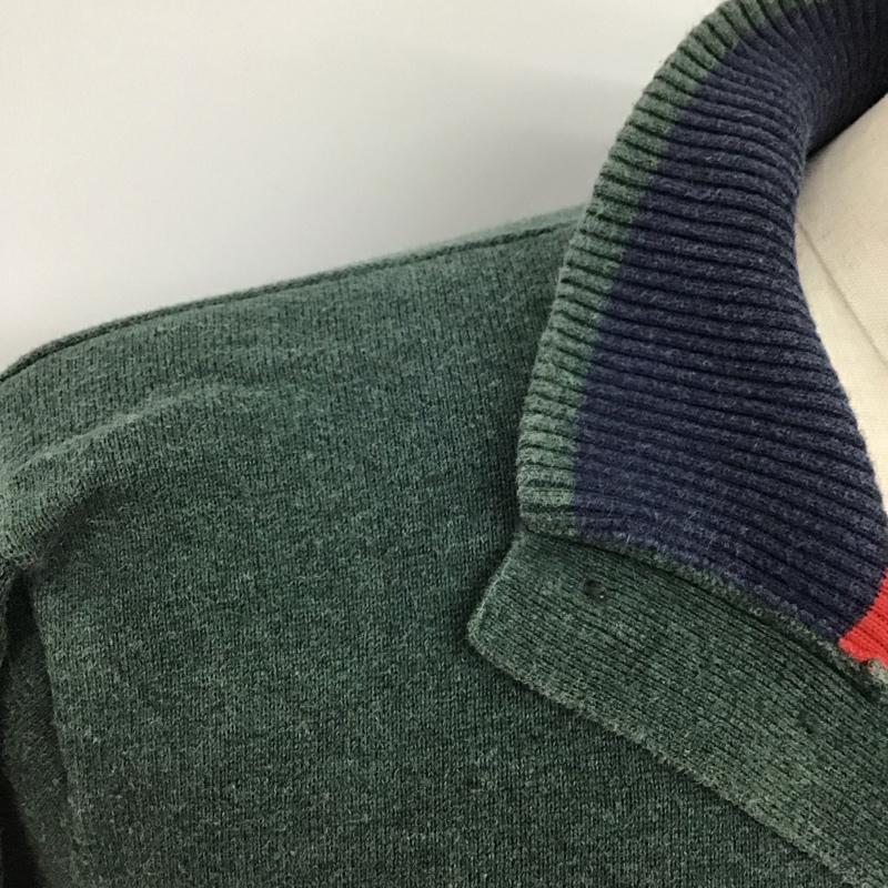 ノーティカ NAUTICA ニット、セーター 長袖 M 無地 緑 / グリーン / メンズ USED 古着 中古 10128148