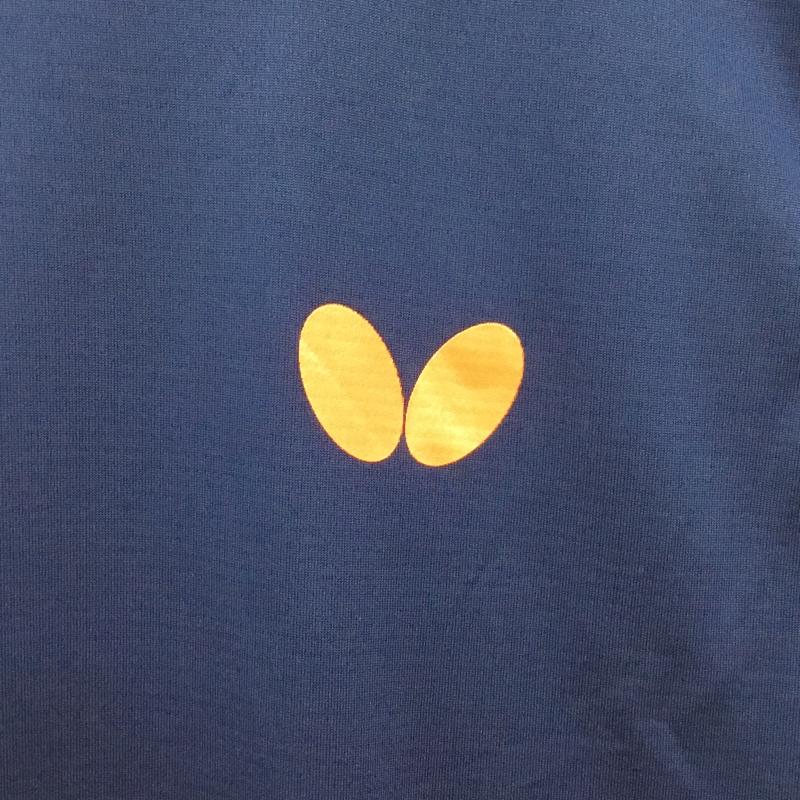 バタフライ BUTTERFLY Tシャツ 半袖 45230-178-0-106 卓球ウェア スポーツウェア タグ付き ウィンロゴ S ワンポイント 紺 / ネイビー / メンズ USED 古着 中古 10135671