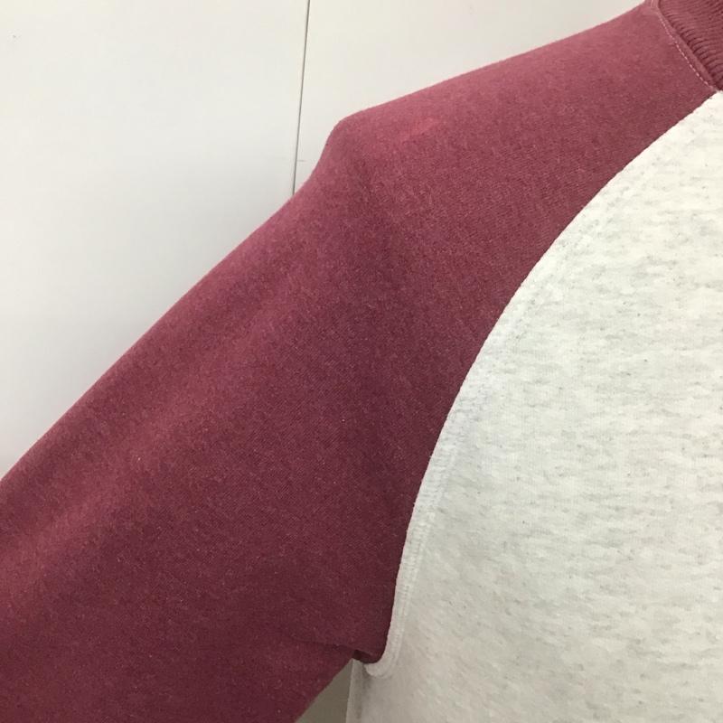 チャンピオン Champion トレーナー 長袖 L 無地 灰 / グレー / X 紫 / パープル / メンズ USED 古着 中古 10107835