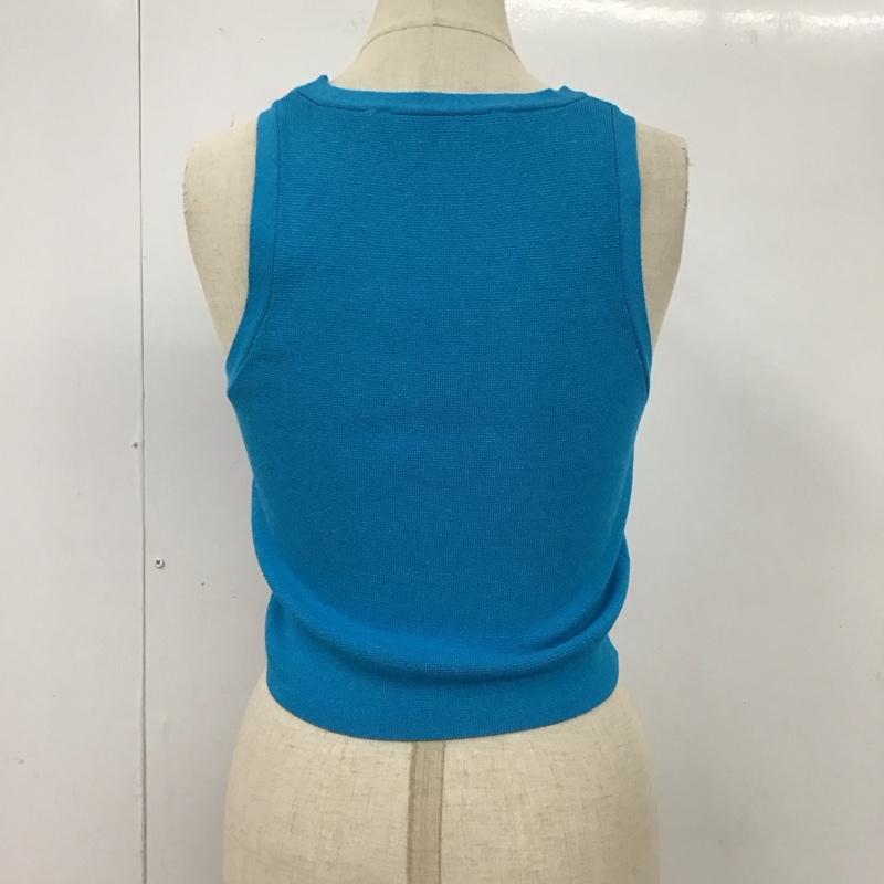 ザラ ZARA タンクトップ タンクトップ 1750 002 400 クロップド丈 ホルターネック S 無地 青 / ブルー / レディース USED 古着 中古 10118801