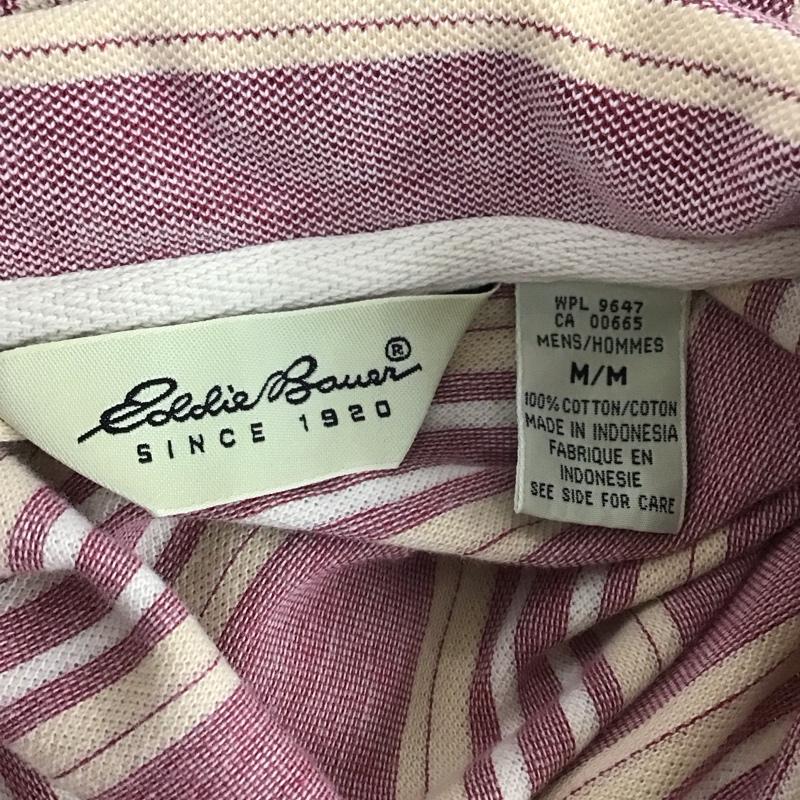 エディーバウアー Eddie Bauer ポロシャツ 半袖 半袖ポロシャツ カラーシャツ 半袖カットソー M ボーダー柄 マルチカラー / マルチカラー / メンズ USED 古着 中古 10124044