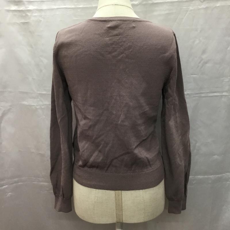 ミッシュマッシュ MISCH MASCH カーディガン 長袖 8-410-00183-4514-21 クルーネック M 無地 紫 / パープル / レディース USED 古着 中古 10107334