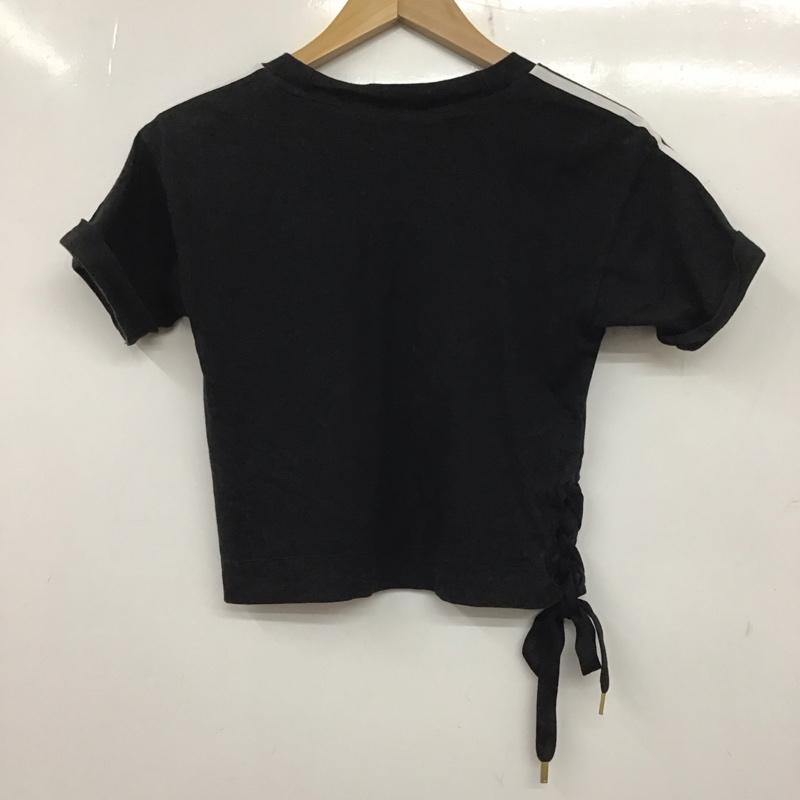 アディダス adidas Tシャツ 半袖 GK7172 ハート 刺繍 ロゴ 3ライン M ワンポイント 黒 / ブラック / レディース USED 古着 中古 10139126