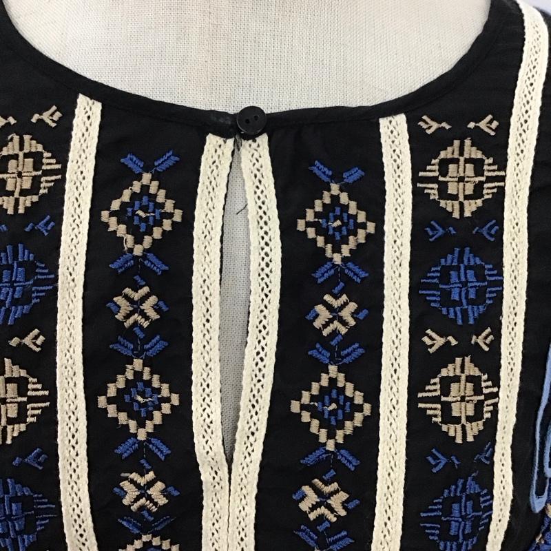 ザラウーマン ZARA WOMAN カットソー 半袖 半袖カットソー シャツカットソー フレア L 刺繍 マルチカラー / マルチカラー / レディース USED 古着 中古 10124070