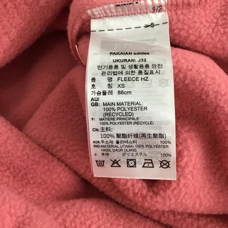 アディダス adidas ジャケット、上着 ジャンパー、ブルゾン gn2865 フリースジャケット アウター M ロゴ、文字 桃 / ピンク / レディース USED 古着 中古 10145187