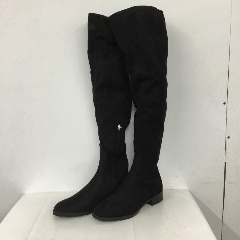 ザラベーシック ZARA BASIC ブーツ ニーハイブーツ 6060 301 040 ストレッチロングブーツ EU39 無地 黒 / ブラック / レディース USED 古着 中古 10131042