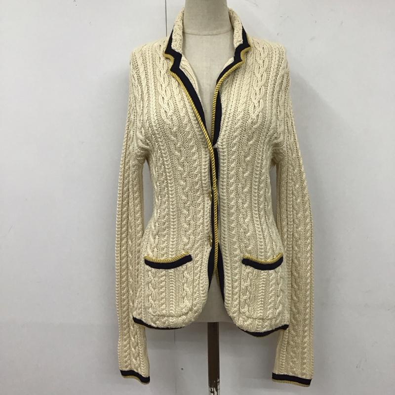 ラルフローレン RALPHLAUREN ジャケット、上着 ジャケット、ブレザー ニットジャケット M 無地 アイボリー / アイボリー / X 紺 / ネイビー / X 金 / ゴールド / レディース USED 古着 中古 10122662