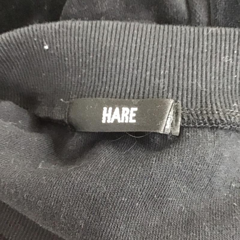 ハレ HARE カットソー 半袖 半袖カットソー 無地Tシャツ クルーネックカットソー L 無地 黒 / ブラック / メンズ USED 古着 中古 10107698