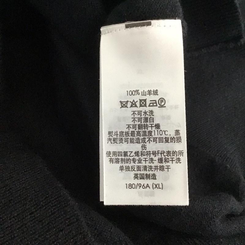 ダンヒル DUNHILL カーディガン 長袖 長袖ニットカーディガン ジップアップニット アウター XL 無地 黒 / ブラック / メンズ USED 古着 中古 10145260