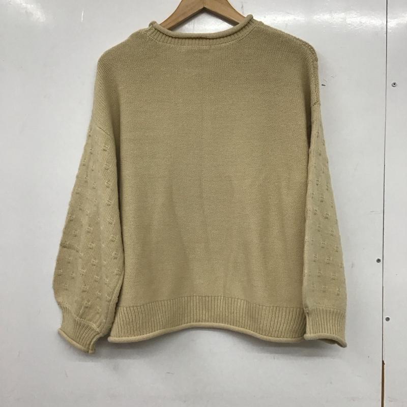 エヘカソポ ehka sopo ニット、セーター 長袖 FREE 無地 ベージュ / ベージュ / レディース USED 古着 中古 10139503