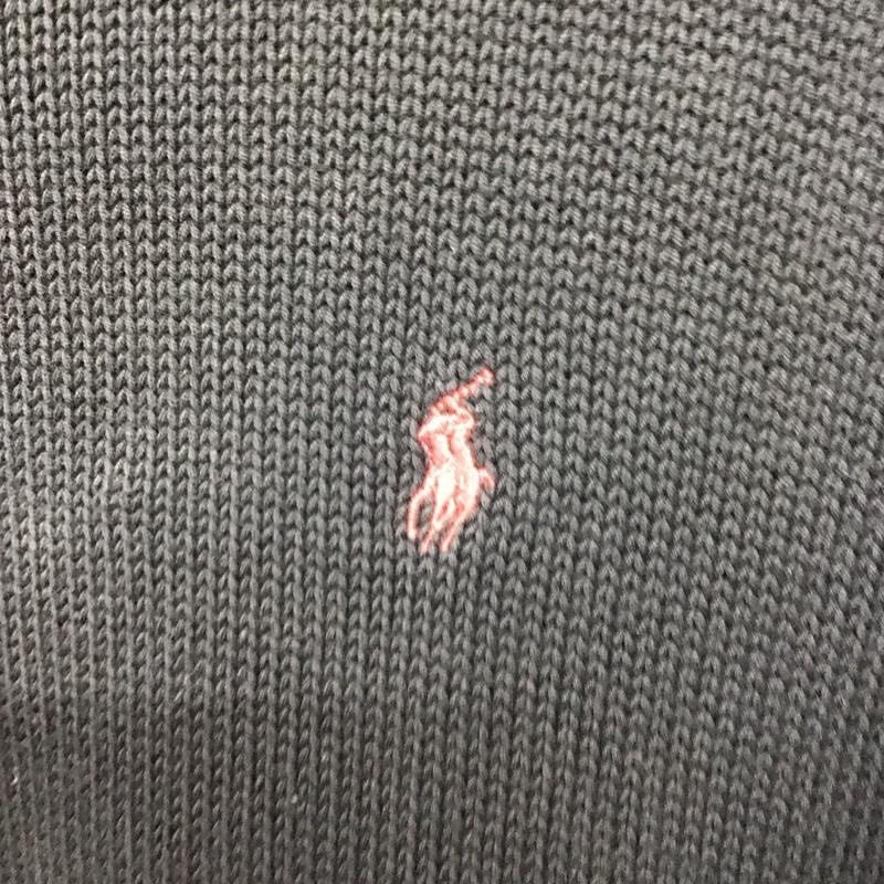 ポロバイラルフローレン Polo by RALPH LAUREN ニット、セーター 長袖 長袖ニットカットソー クルーネック セーター 90s M ロゴ、文字 黒 / ブラック / メンズ USED 古着 中古 10132630