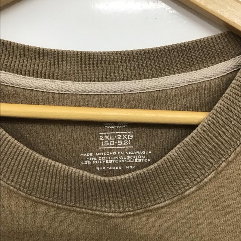 古着 USED トレーナー 長袖 長袖スウェット クルーネックカットソー トレーナー XXL 無地 ベージュ / ベージュ / メンズ USED 古着 中古 10132377
