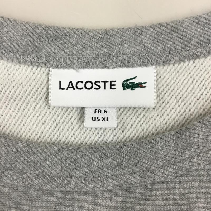 ラコステ LACOSTE トレーナー 長袖 XL 無地 灰 / グレー / メンズ USED 古着 中古 10109618