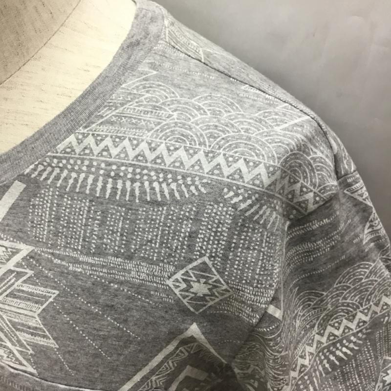 ザラ ZARA Tシャツ 半袖 半袖カットソー プリントTシャツ クルーネックカットソー S プリント 灰 / グレー /  メンズ USED 古着 中古 10108971