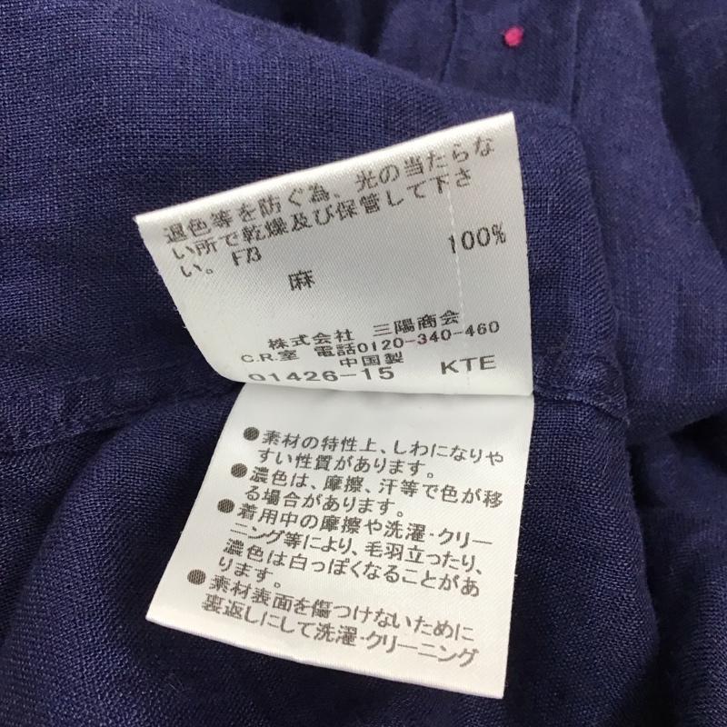 バーバリーブルーレーベル BURBERRY BLUE LABEL シャツ、ブラウス 長袖 長袖シャツ カラーシャツ ポケットシャツ 長袖カットソー 3 ロゴ、文字 紺 / ネイビー / メンズ USED 古着 中古 10117454