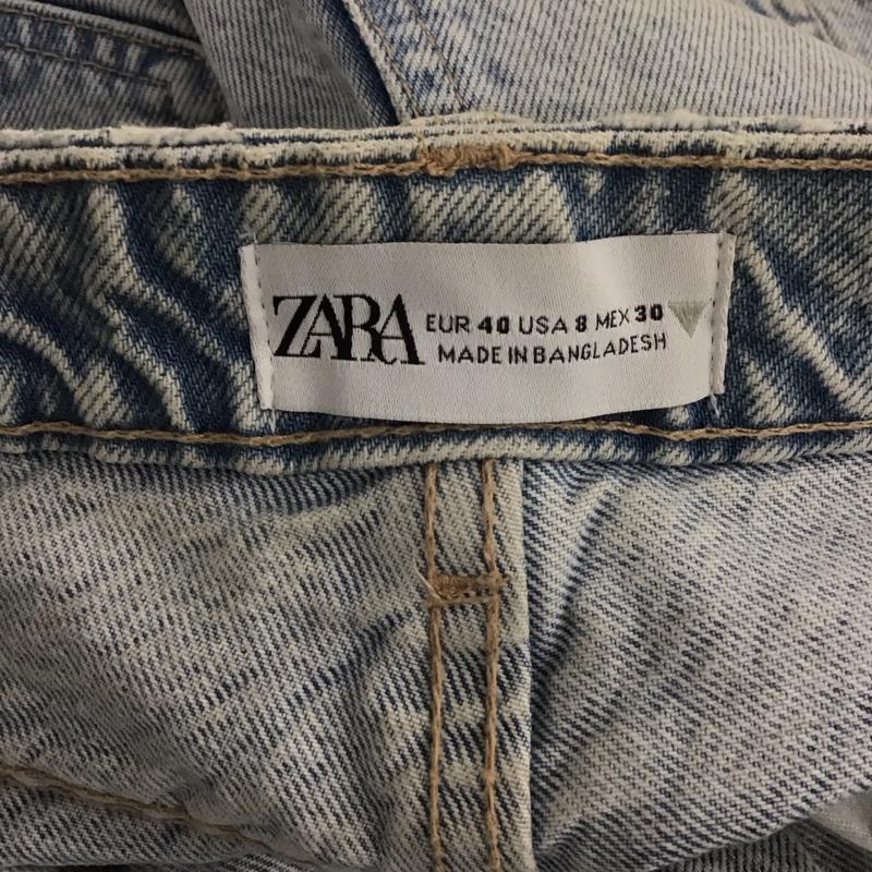 ザラ ZARA パンツ デニム、ジーンズ ダメージデニム 40 無地 水色 / ライトブルー / レディース USED 古着 中古 10136598