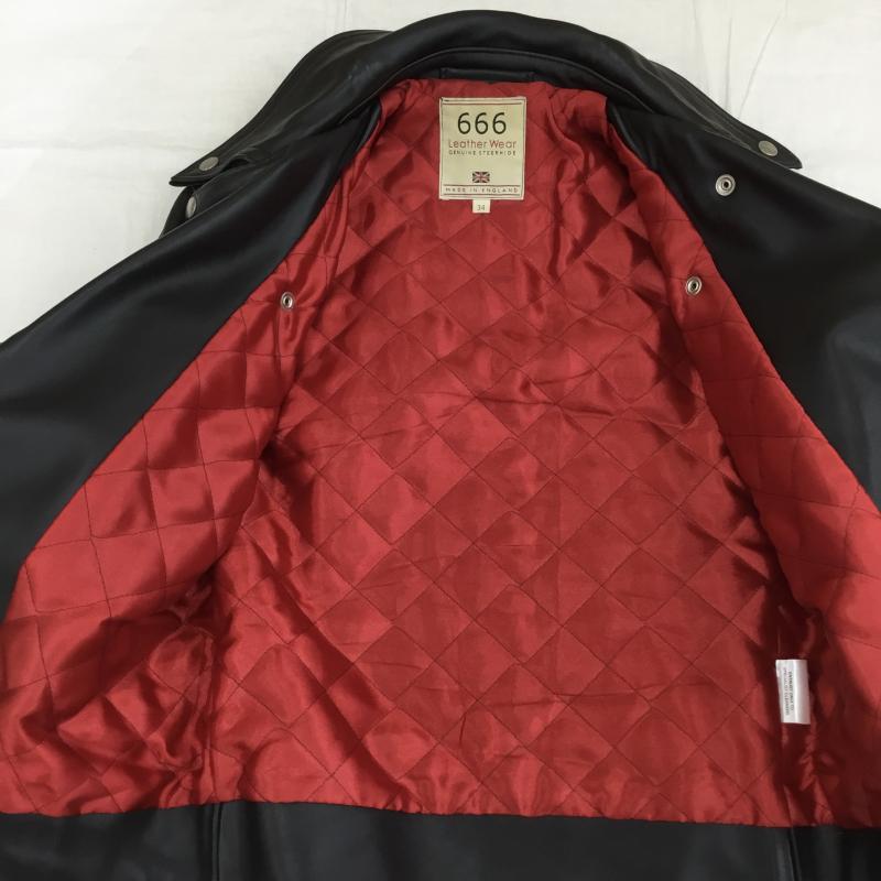 トリプルシックスレザーウェア 666LEATHERWEAR ジャケット、上着 レザージャケット 34 無地 黒 / ブラック / メンズ USED 古着 中古 10133476
