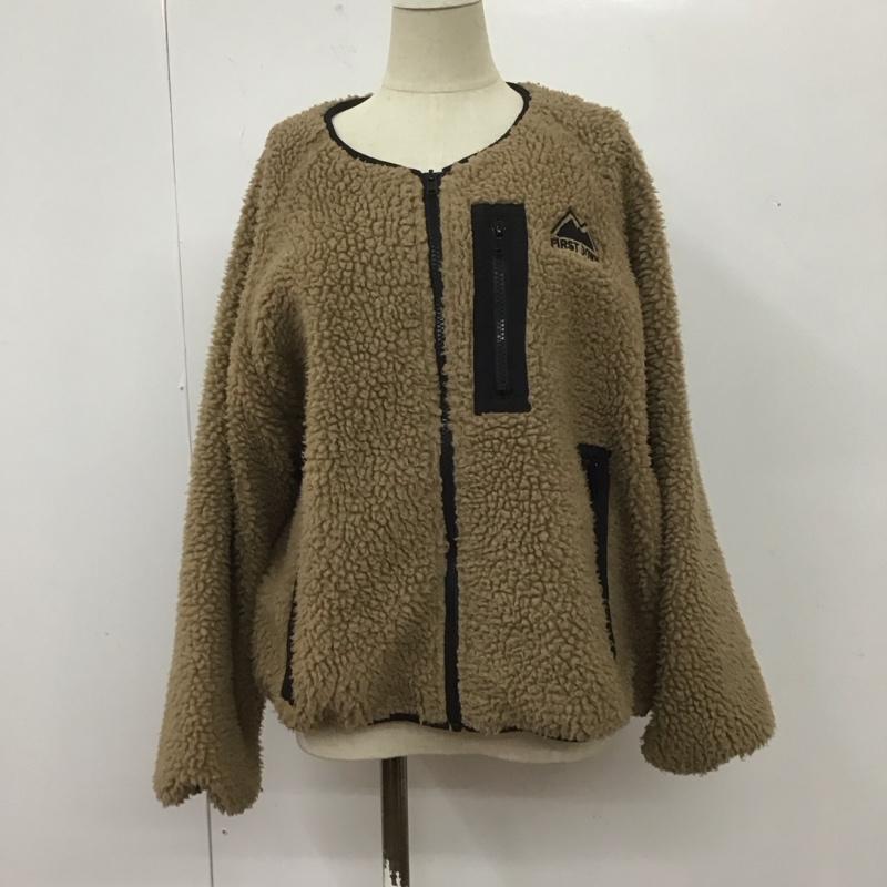 ファーストダウン FIRST DOWN ジャケット、上着 ジャンパー、ブルゾン 642952 フリースジャケット L 無地 茶 / ブラウン / レディース USED 古着 中古 10108487