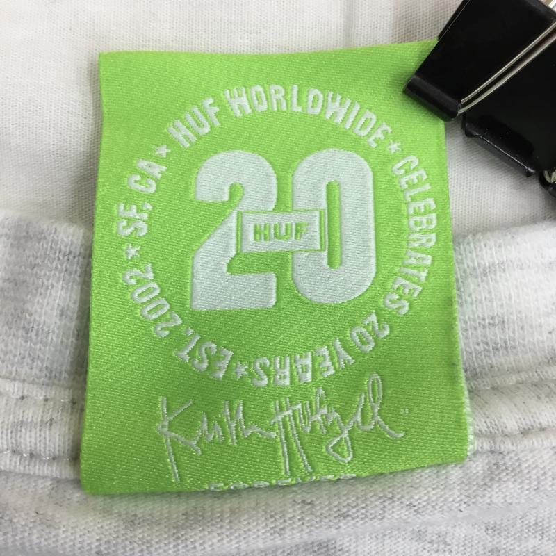 ハフ HUF Tシャツ 半袖 XL ロゴ、文字 灰 / グレー / メンズ USED 古着 中古 10139093