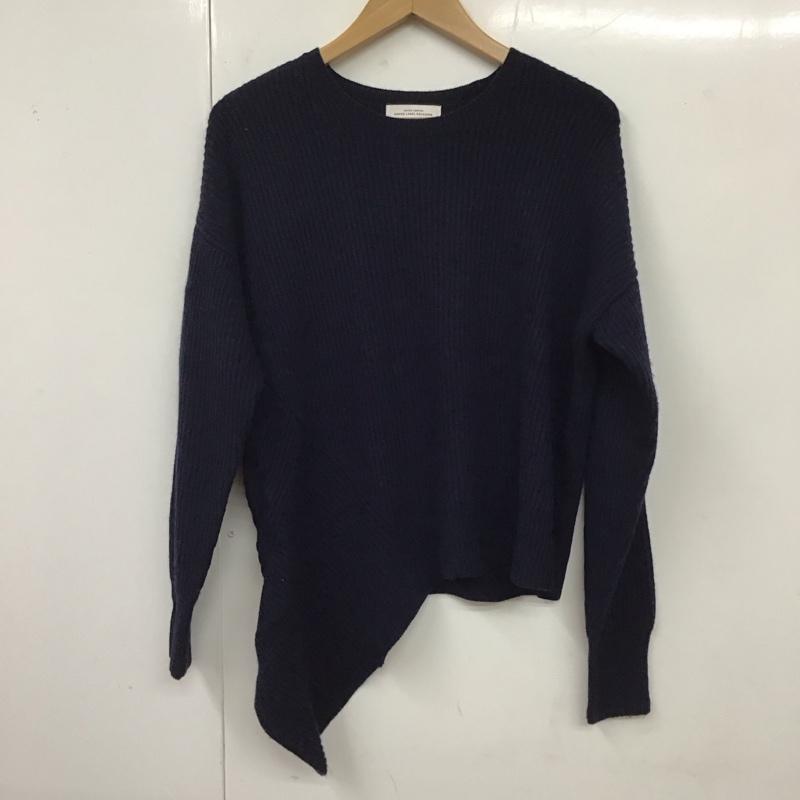 ユナイテッドアローズグリーンレーベルリラクシング UNITED ARROWS green label relaxing ニット、セーター 長袖 長袖ニットカットソー ニット セーター クルーネックニット 無地 紺 / ネイビー / レディース USED 古着 中古 10117890