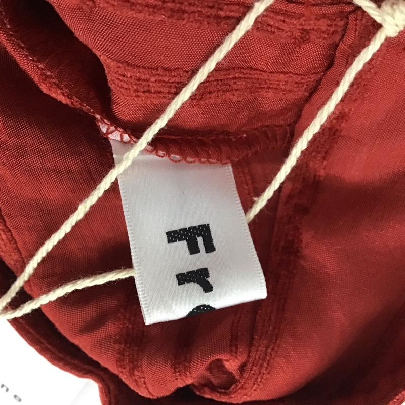 フラーネ Frene シャツ、ブラウス 長袖 2way M 無地 赤 / レッド / レディース USED 古着 中古 10130280